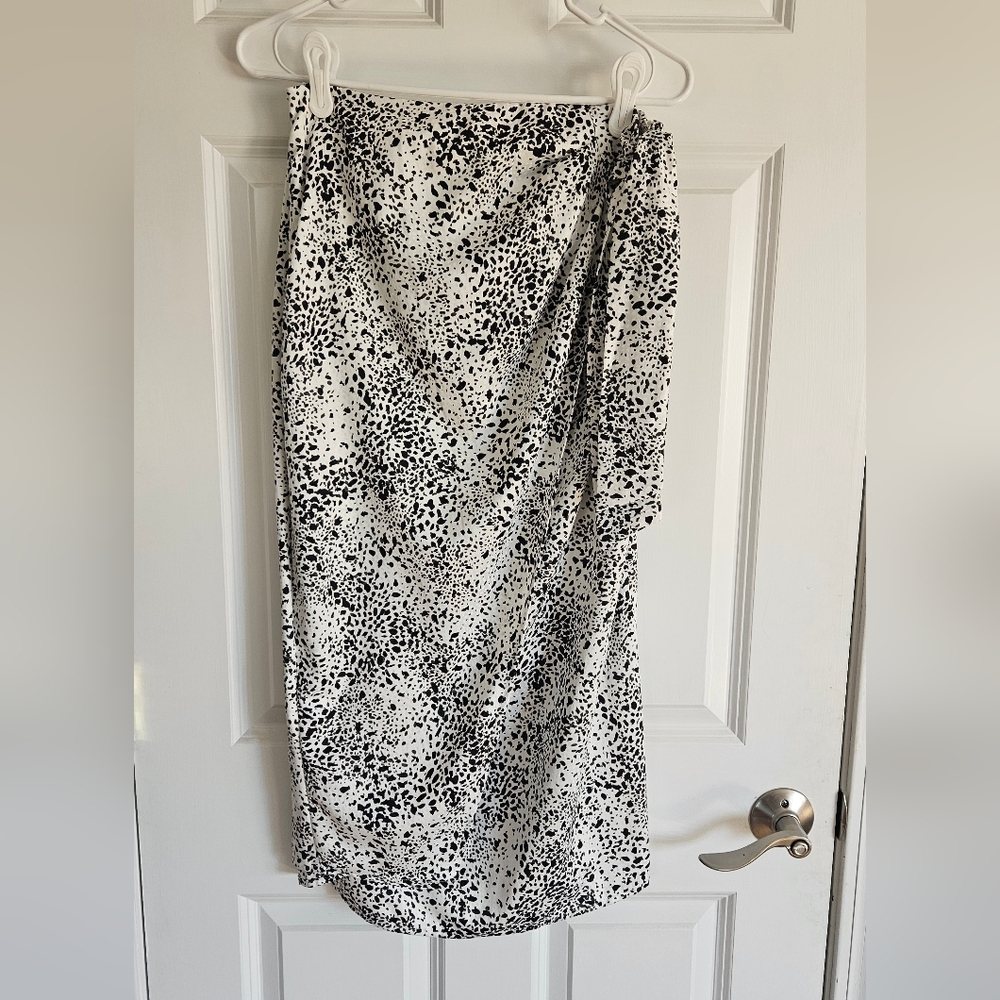 Nine West Black & White Patterned Skirt